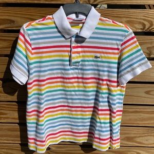 🌈Rainbow Lacoste shirt